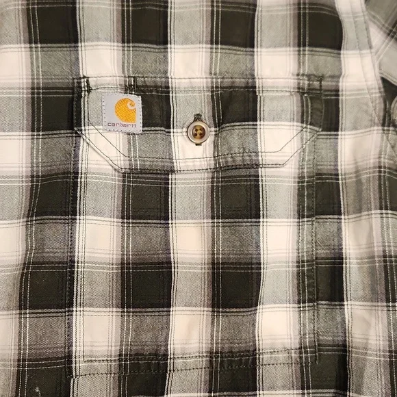 EUC Carhartt Relaxed Fit Men's sz XL Plaid Button Down Shirt - Picture 2 of 5